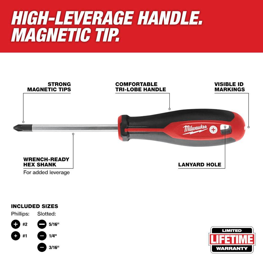 Milwaukee 6pc Screwdriver Kit 48-22-2706 from Milwaukee