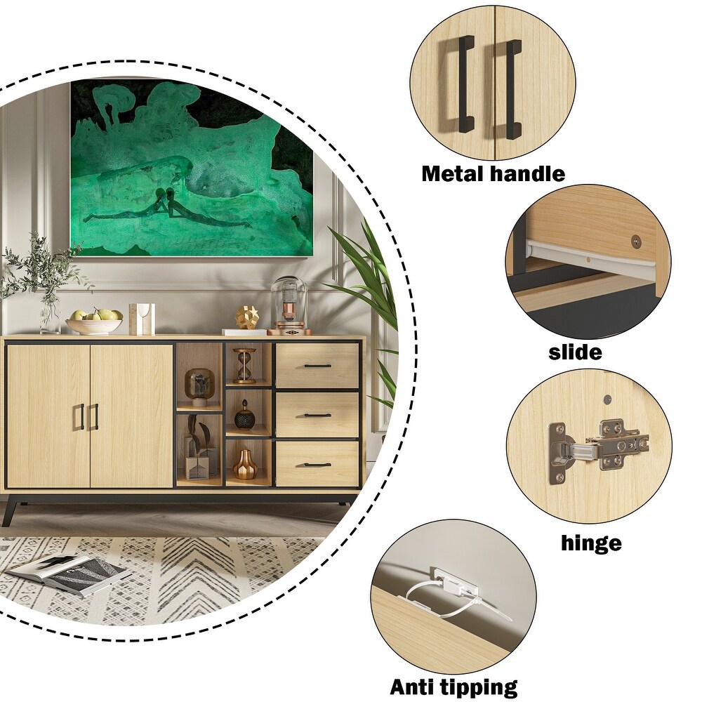 Large Versatile Buffet: Organize and Display with Elegance Dresser