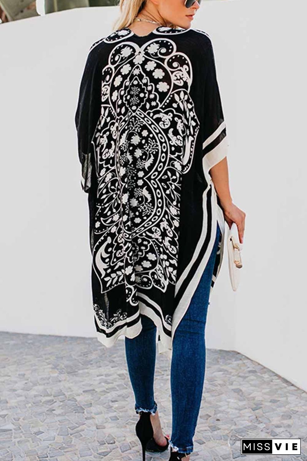 Casual Loose Printed Long Blouse