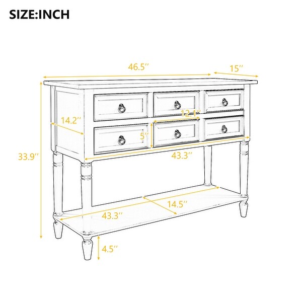 46'' Modern Console Table Sofa Table for Living Room