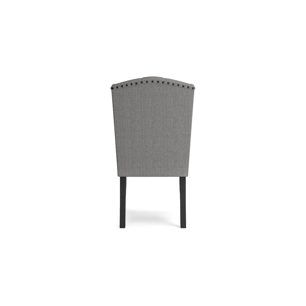 Signature Design by Ashley Jeanette Gray/Black Dining Upholstered Side Chair (Set of 2)   22\