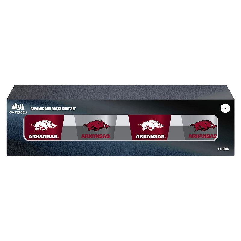 Arkansas Razorbacks Four-Pack Shot Glass Set