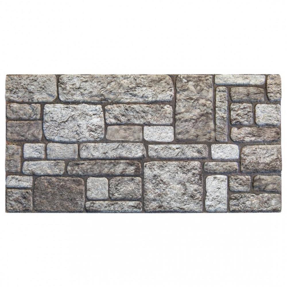 Dundee Deco Falkirk Uffcott 39.4 in. x 19.7 in. Grey Faux Stone Brick Styrofoam 3D Decorative Wall Panel (10-Pack) UFHDK04-10