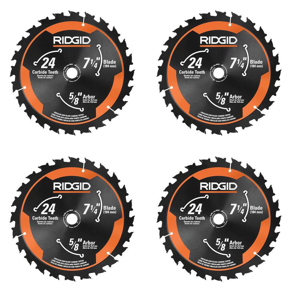 RIDGID 7-14 in. Circular Saw Blades (4-Piece) AC714N-AC714N-AC714N-AC714N