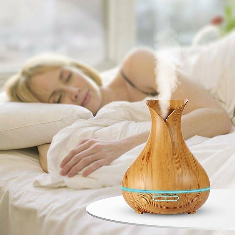 400ml Essential Oil Aroma Diffuser Wood Grain Humidifier Aromatherapy Air Mist A