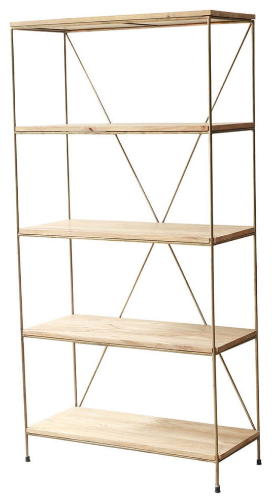 Cardiff Contemporary Etagere Bookcase X shaped Stretcher   Contemporary   Bookcases   by Sierra Living Concepts Inc  Houzz