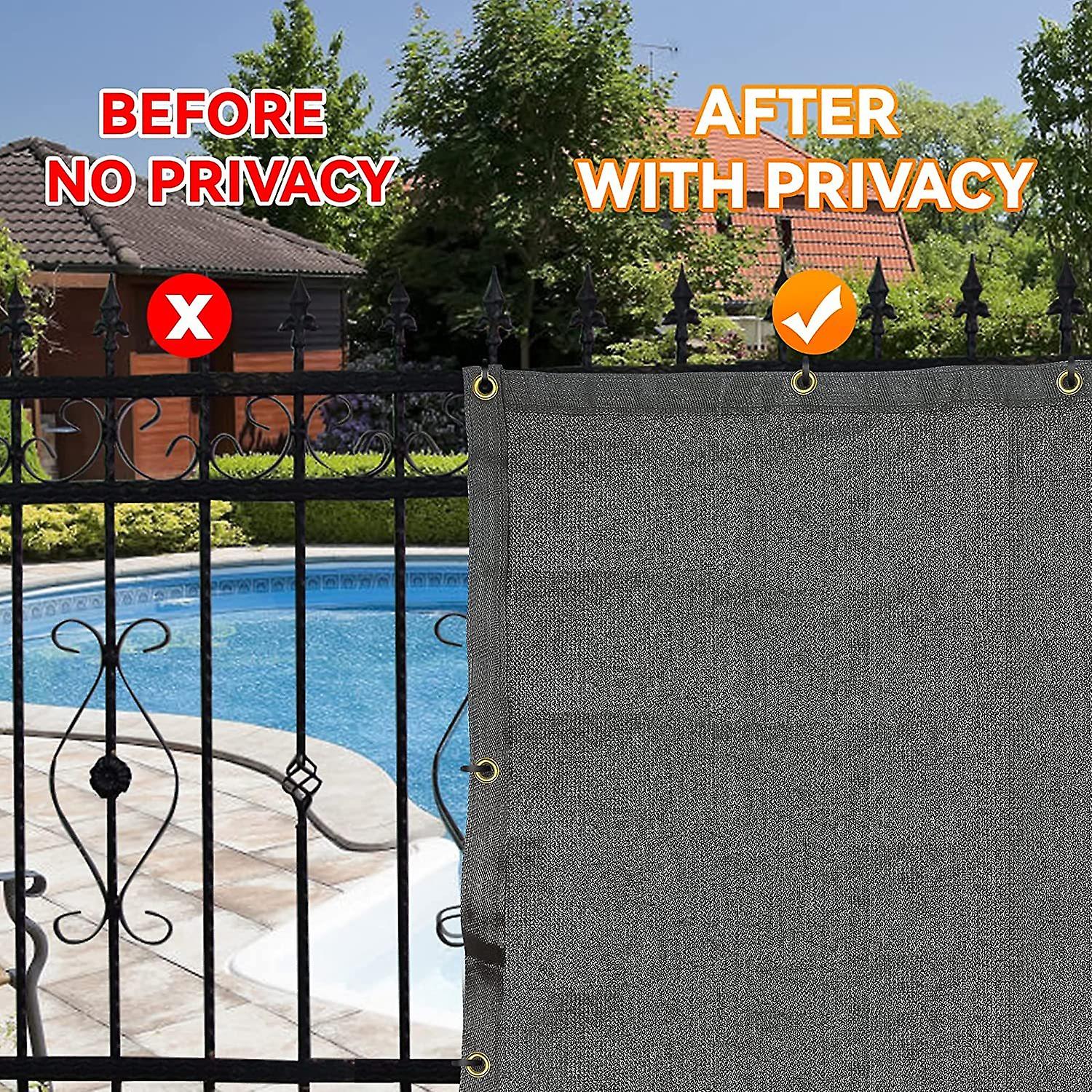 6' X 50'blackprivacy Screen Fence Heavy Duty Fencing Mesh Shade Net Cover For Outdoor Panel Garden Backyard Porch Patio Balcony Lsyy