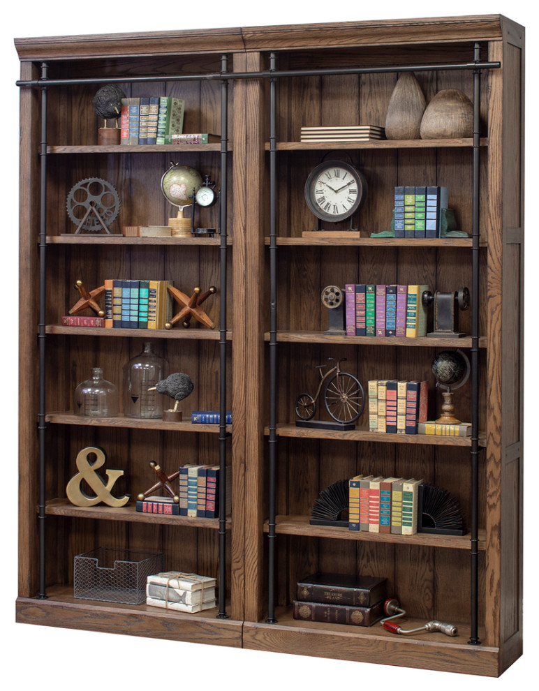 Avondale 8  x27Tall Bookcase Wall With Ladde   Transitional   Bookcases   by Martin Furniture  Houzz