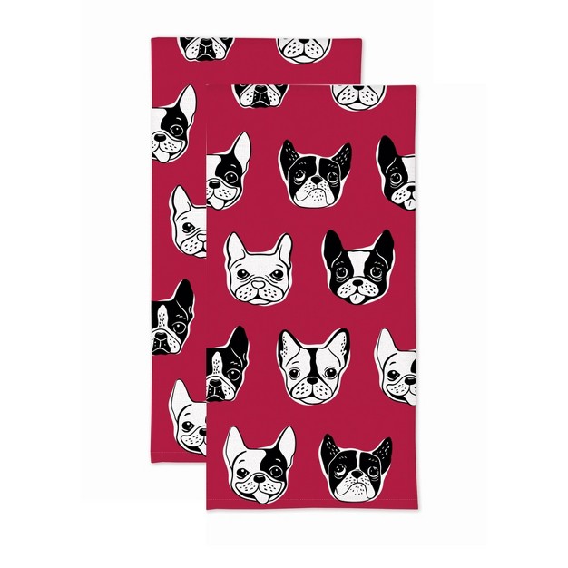 2pk Dog Print Kitchen Towels Mu Kitchen