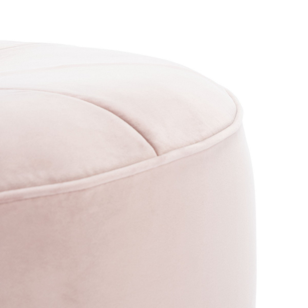 Siam Round Ottoman  Blush   Contemporary   Footstools And Ottomans   by Rustic Home Furniture Deco  Houzz