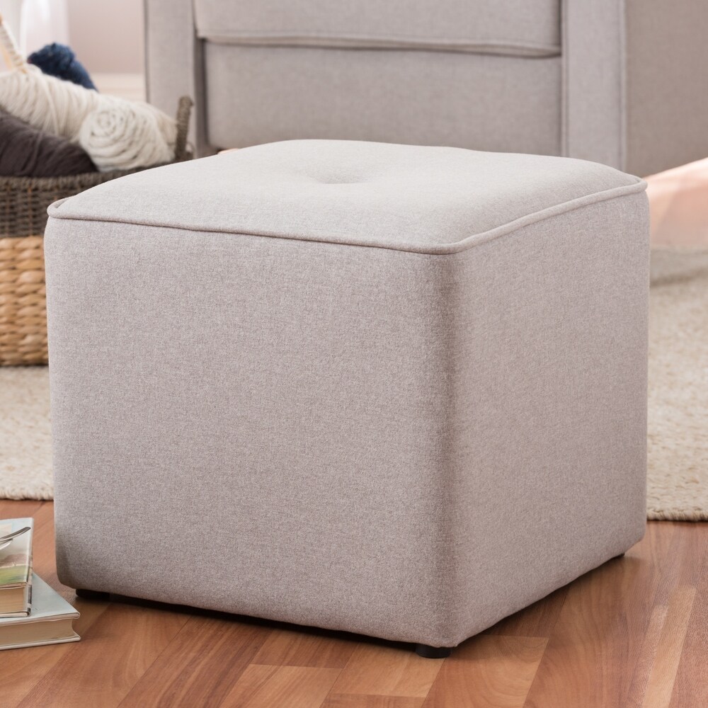 Contemporary Fabric Ottoman by Baxton Studio