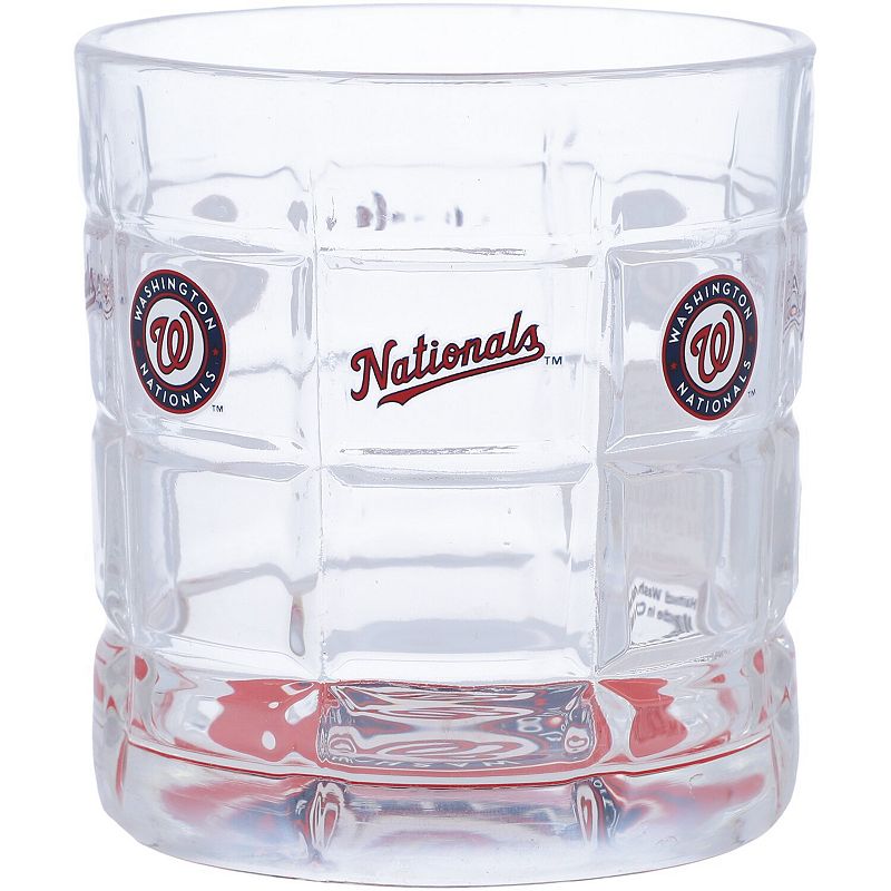 Washington Nationals 10oz. Team Bottoms Up Squared Rocks Glass