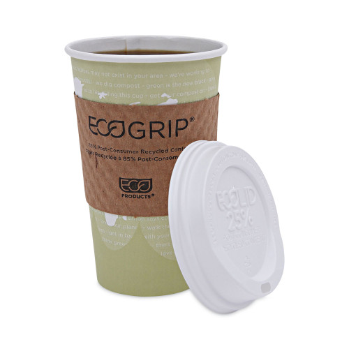 Eco-Products World Art Renewable and Compostable Hot Cups， 16 oz， 50/Pack， 20 Packs/Carton (EPBHC16WA)