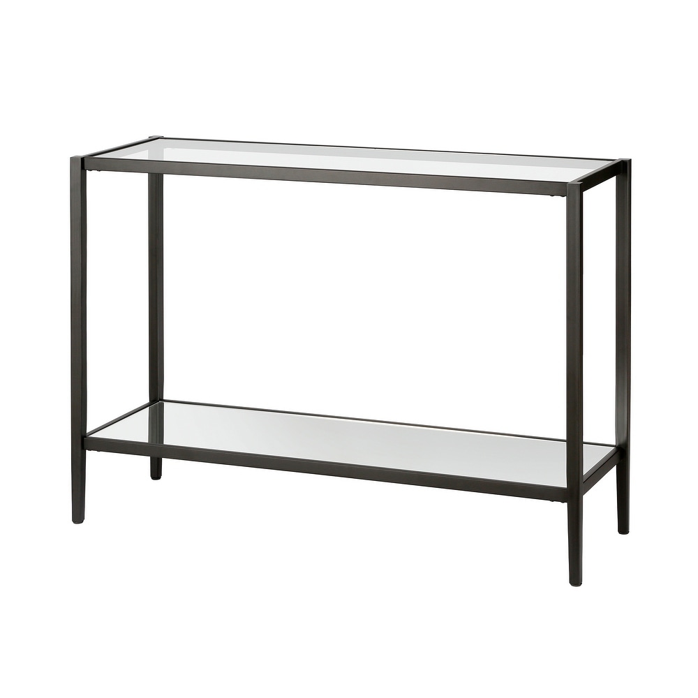 Hera Rectangular Console Table with Mirror Shelf