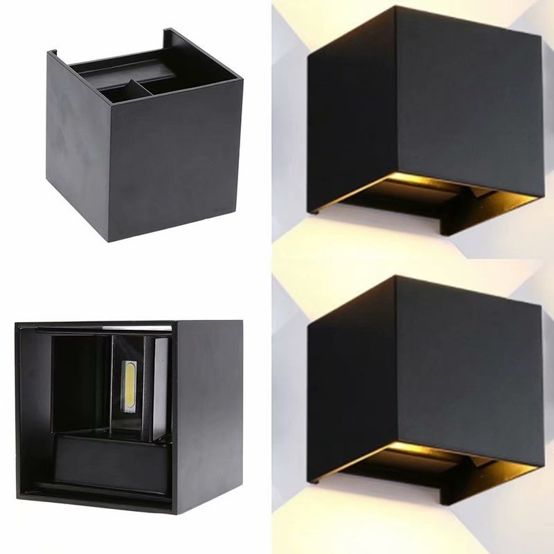 Modern 12W COB LED Waterproof Wall Lamp Cube Adjustable Indoor Outdoor Sconce Lighting Lamp,warm white