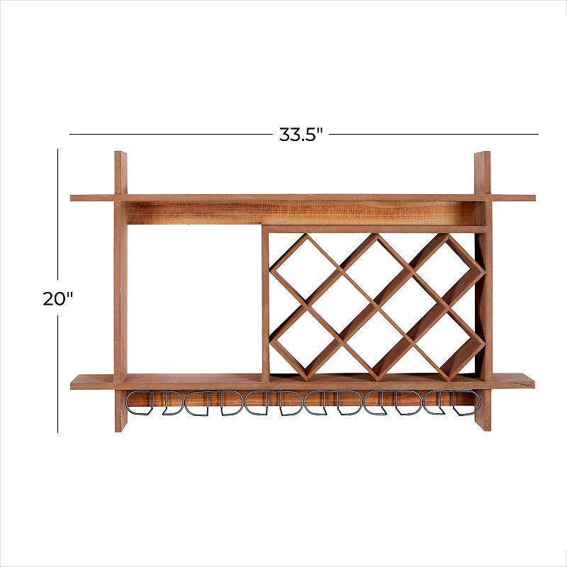 Stella and Eve Wood Farmhouse Wine Rack