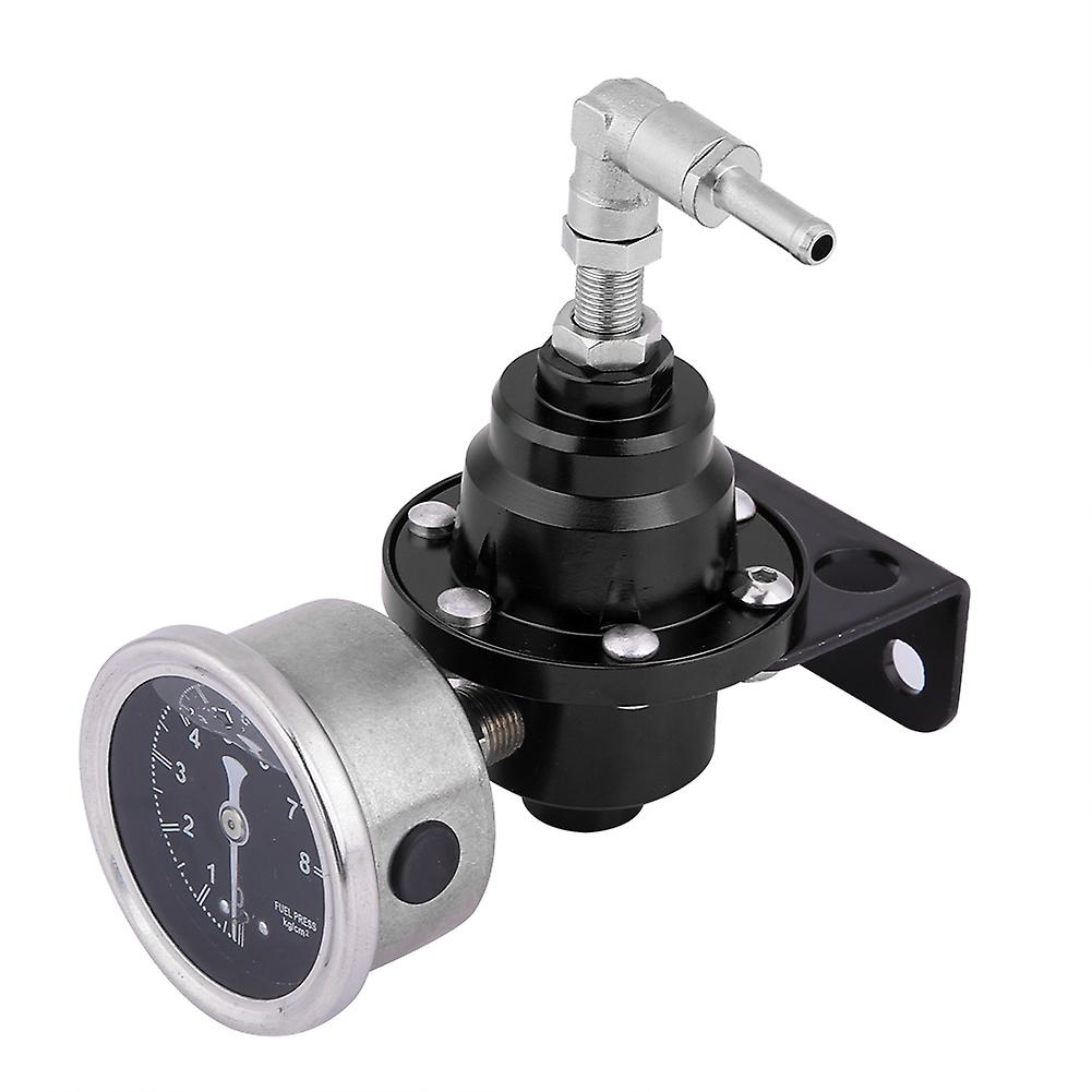 Universal Aluminum Car 160psi Adjustable 1: 1 Fuel Pressure Regulator Oil Gauge Kit (black)