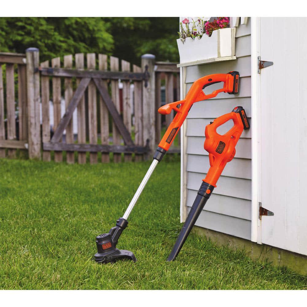 BLACKDECKER 20V MAX Cordless Battery Powered String Trimmer and Leaf Blower Combo Kit with 3 Spools and