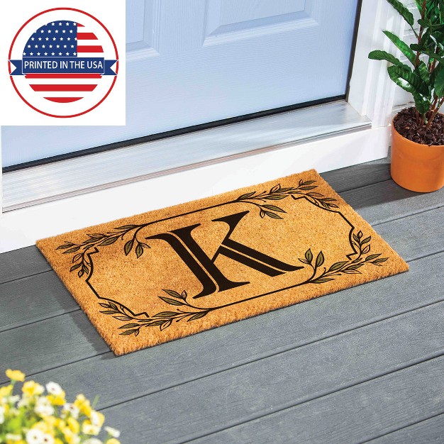 X 16 quot Monogram Coir Mat Letter quot k quot