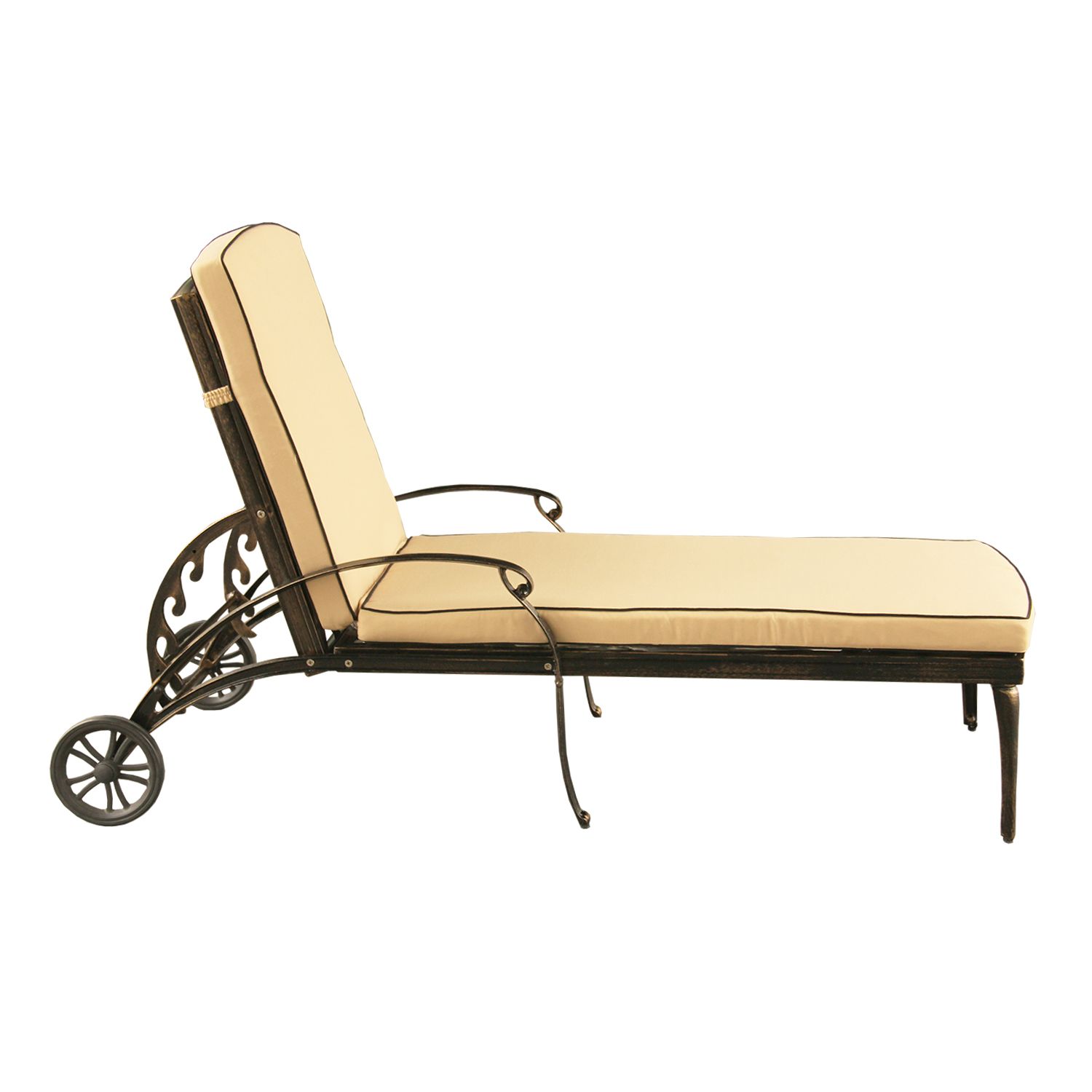 Indoor / Outdoor Rolling Adjustable Chaise Lounge Chair