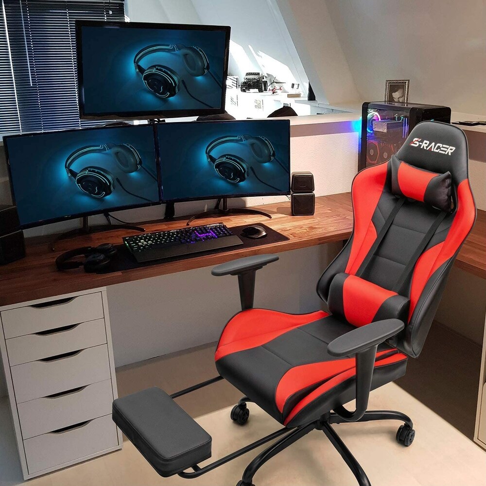 Gaming Chair with Footrest   Ergonomic Desk Chair