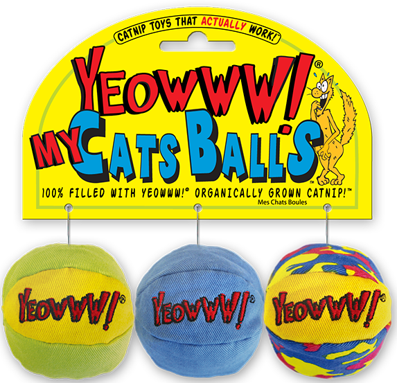 Yeowww! My Cats Balls Catnip Cat Toys