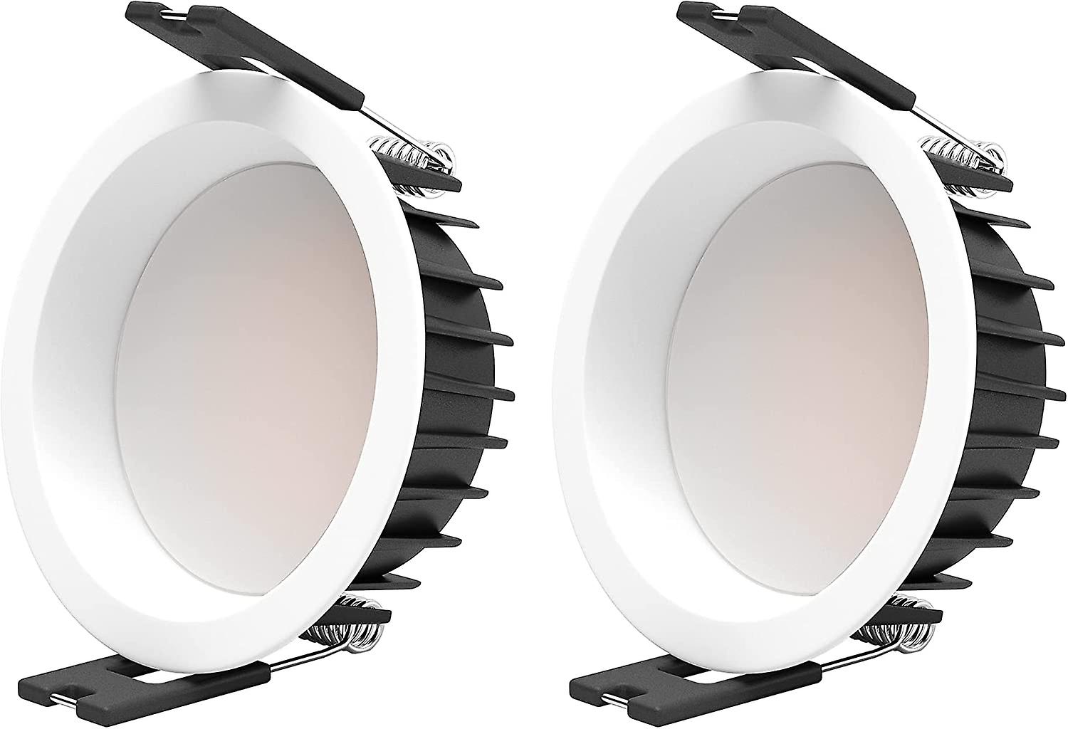 2pc 7w Led Recessed Spotlight 3000k，cri 90+ No Flicker，85mm Recessed Hole