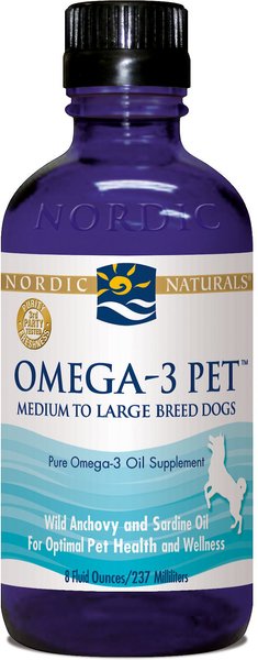 Nordic Naturals Omega-3 Pet Liquid Supplement for Medium and Large Dogs