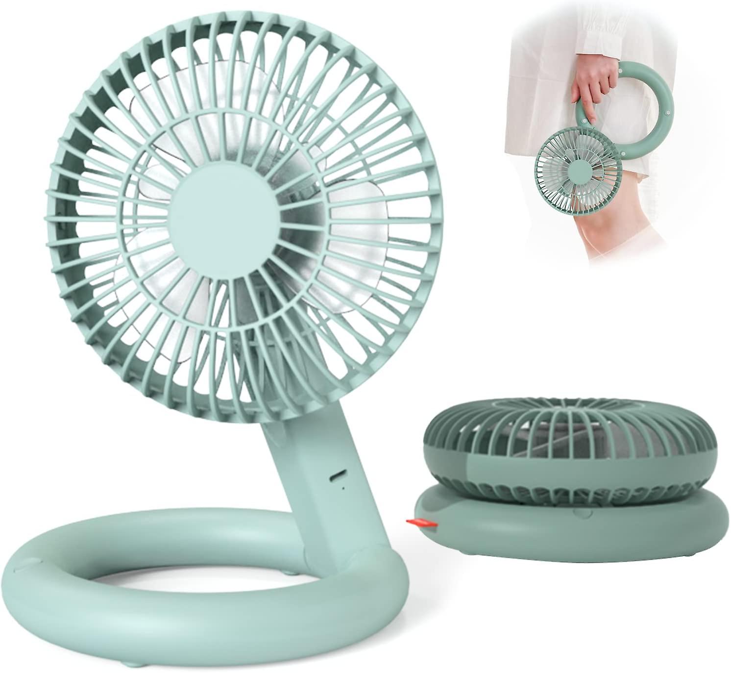 17，78 Cm Desk Fan Table Shaker Fan Air Circulator Home Office 3 Speed Battery Powered Clip Bedroom Personal Cooling Portable Small Dorm Usb Rechargeab