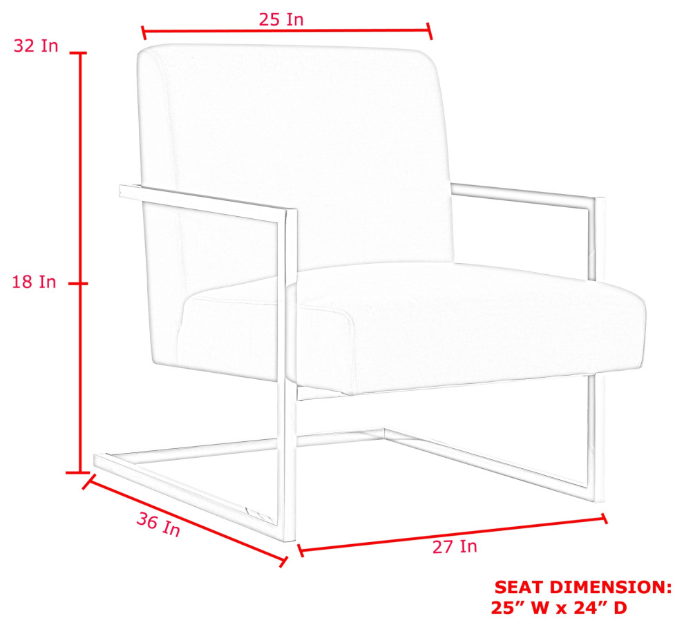 Nicole Miller Leighton Accent Chair With Square Frame   Contemporary   Armchairs And Accent Chairs   by Inspired Home  Houzz