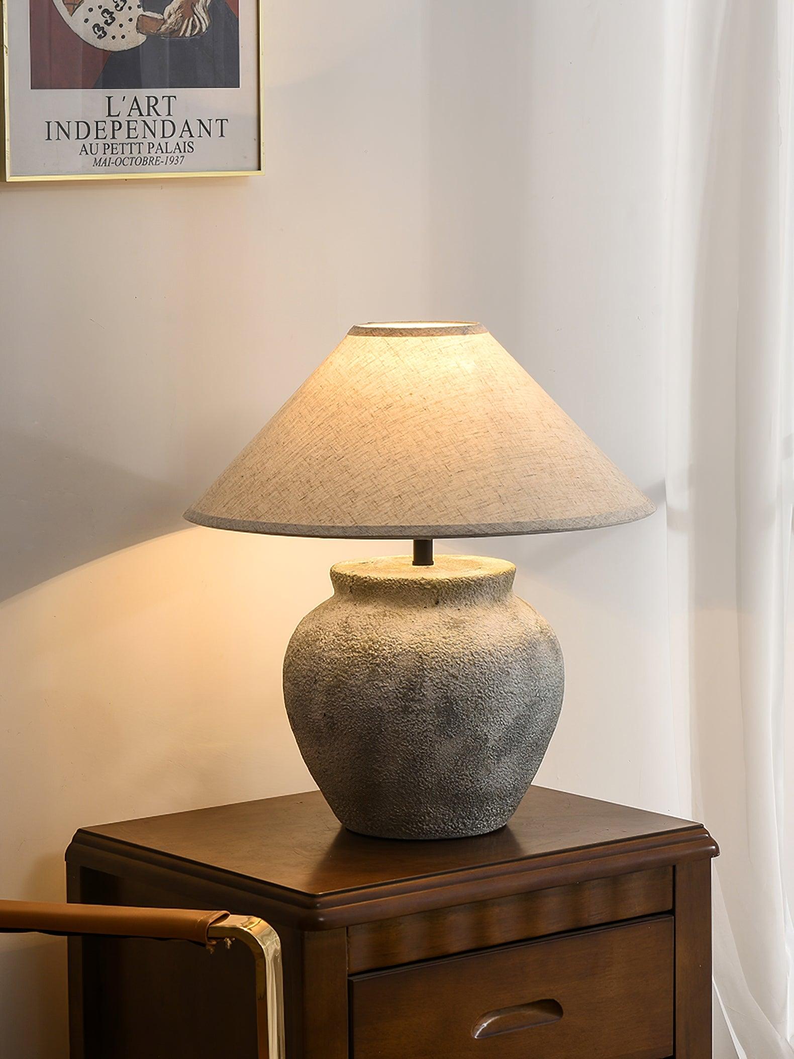 Terra Cotta Etruscan Urn Table Lamp