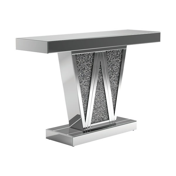 Coaster Furniture Crocus Silver Rectangular Console Table