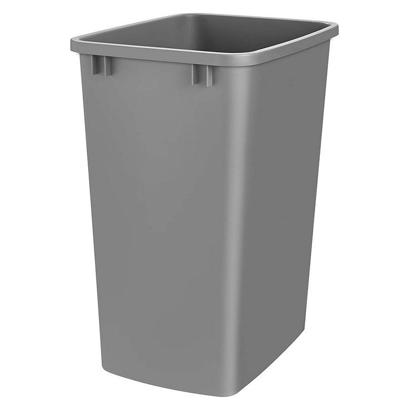 Rev-A-Shelf 35 Qt Under Sink Trash Can Replacement， Plastic， Silver， RV-35-17-52