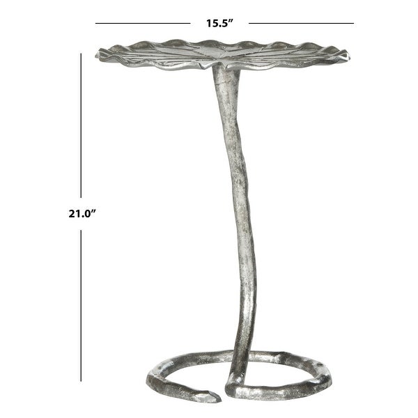 SAFAVIEH Justina Silver Side Table - 15.5