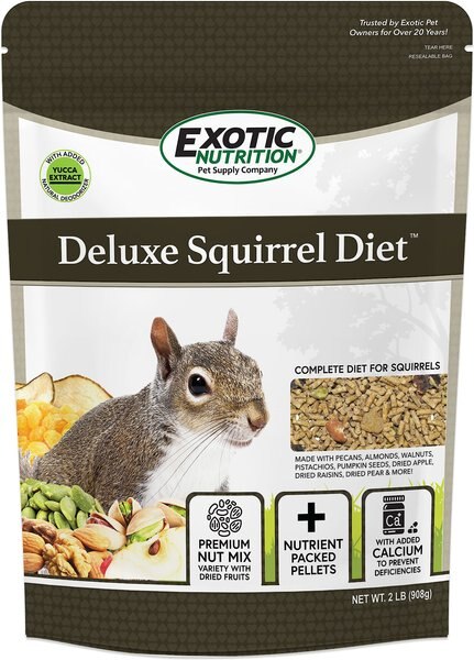 Exotic Nutrition Deluxe Diet Squirrel Food， 2-lb bag