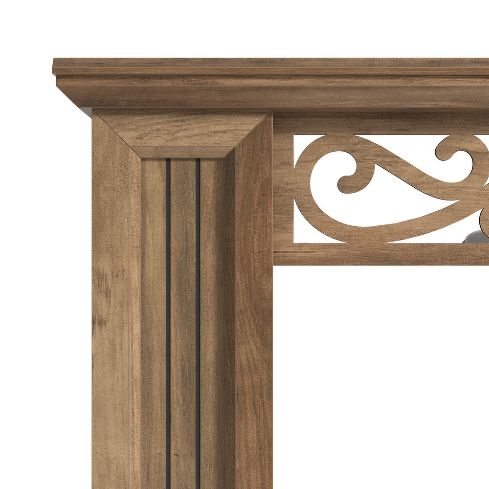 GALANO Casimo 46.5 in. Knotty Oak Rectangular Engineer Wood Console Table