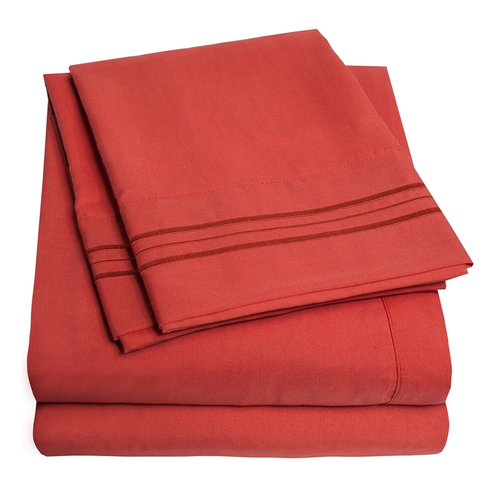 Incredibly Soft 4 piece Deep Pocket Bed Sheet Set in 4 Colors