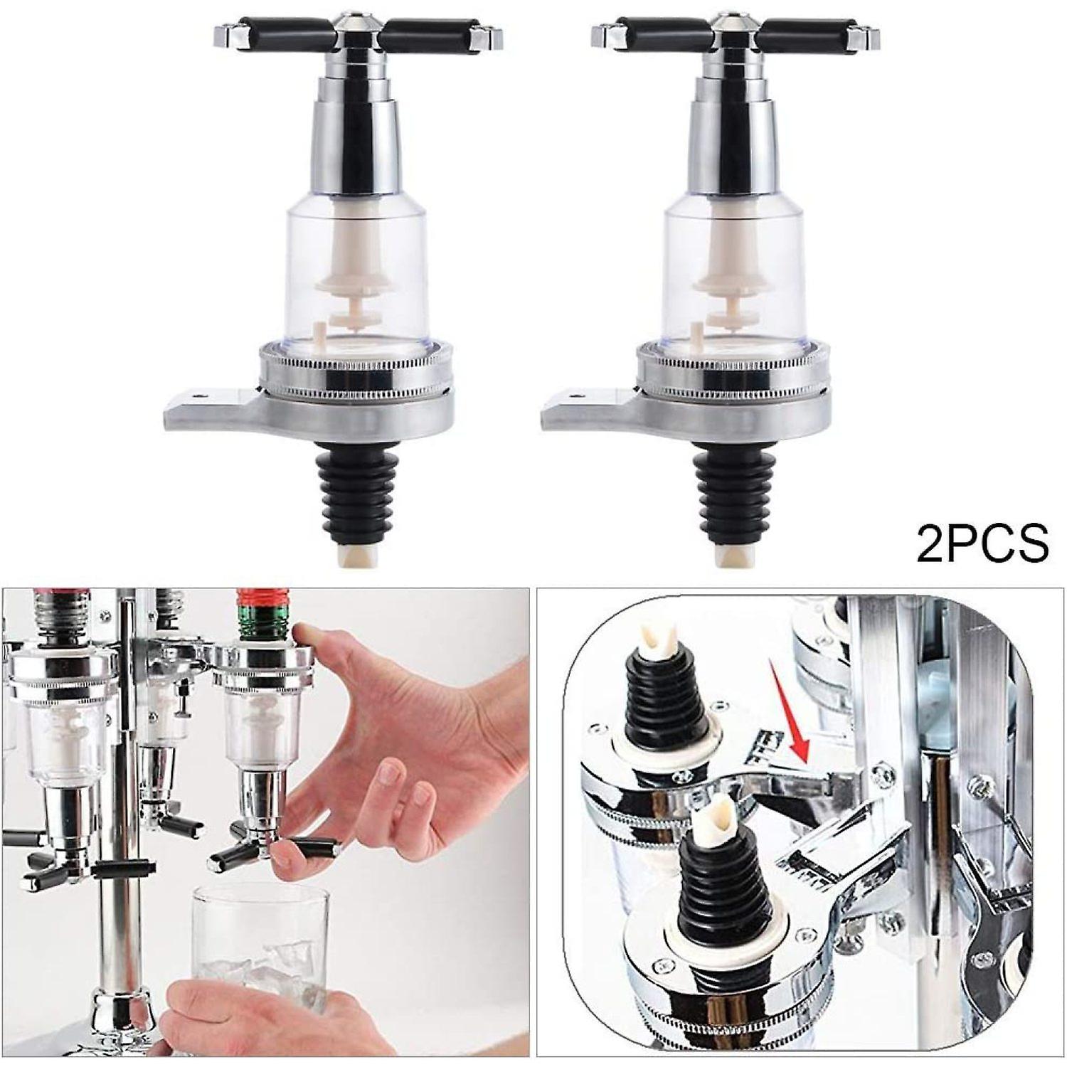 2 Pack 1.5oz 45ml Replacement Nozzle Shot Dispenser For Liquor Dispenser Caddy Bottle Holder Revolving Head