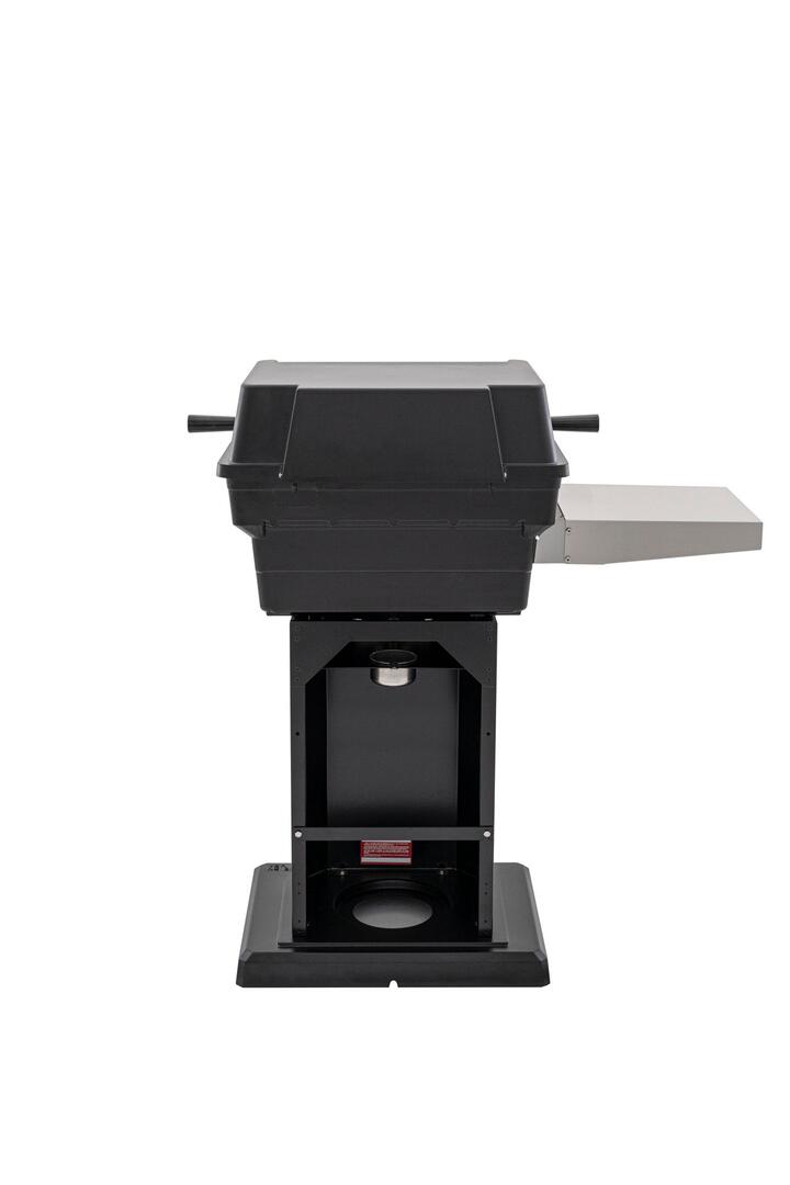 PGS ABPED-ANB Mounting Kit with ABPED Black Powder Coats Pedestal and ANB Flat Patio Base (Grill Head Not Included)