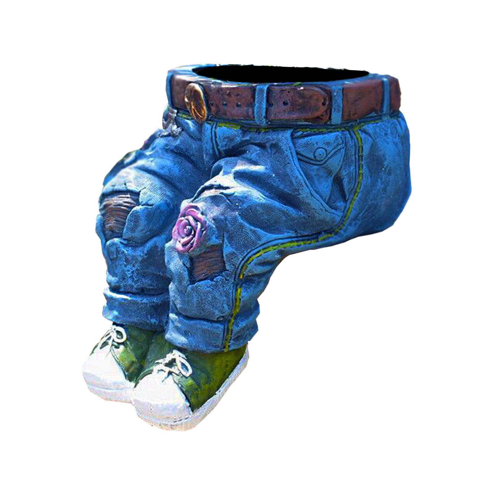 BDDVIQNN Home Decoration Jeans Resin Pots Decorative Resin Crafts Garden Potted Jeans Pots A