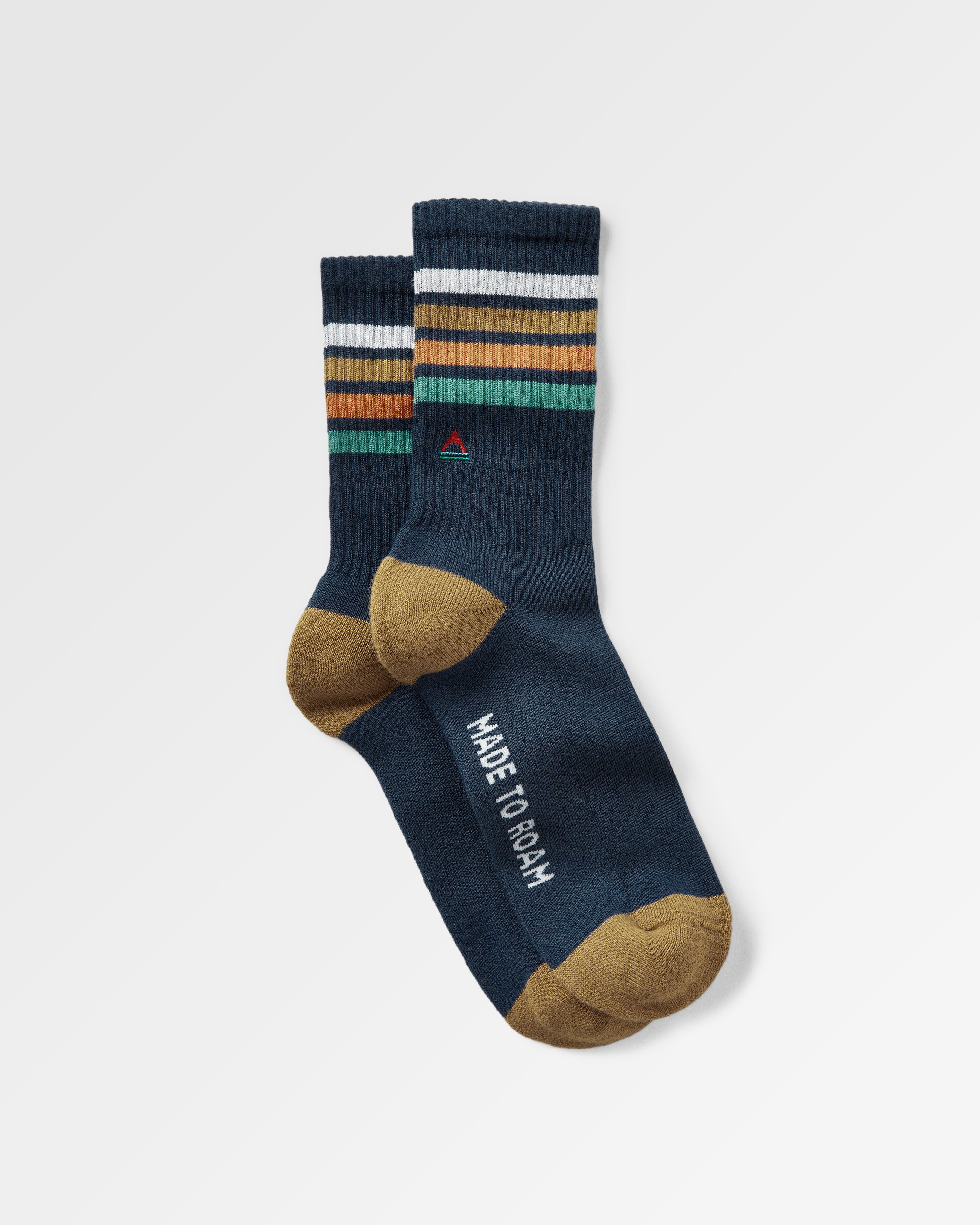 Organic Midweight Crew Socks - Navy