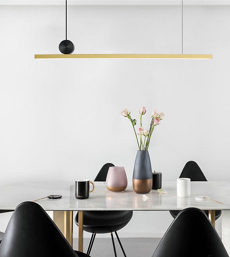 Phube Minimalist Led Pendant Light Restaurant Bar Brass Hanging Lamp