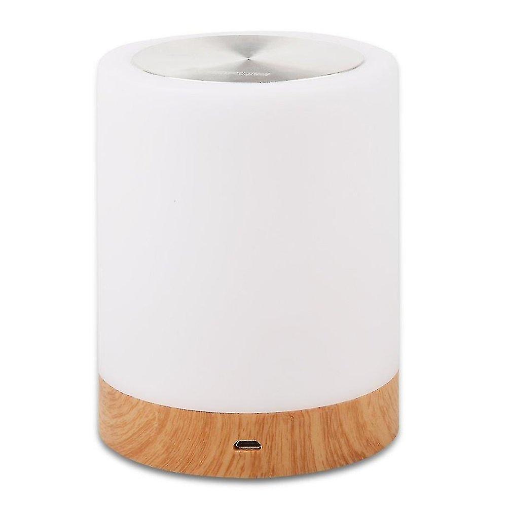 Dimmable Led Colorful Creative Wood Grain Charging Night Light Bedside Table Lamp Ambient Light Touch Light