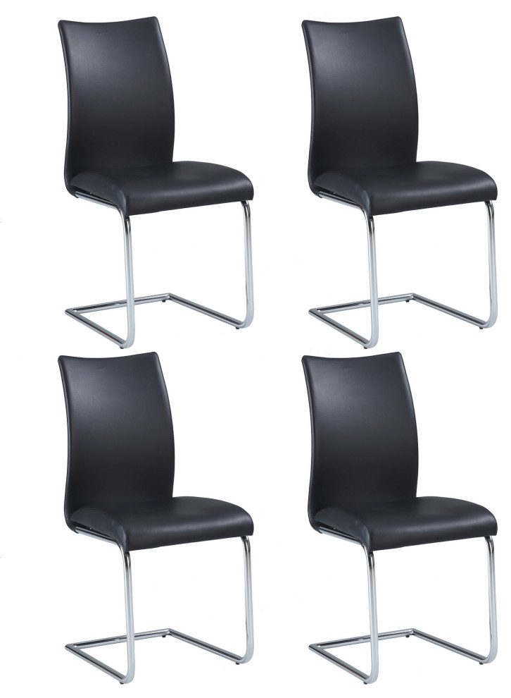 Contour Back Cantilever Side Chair (Set of 4)   Contemporary   Dining Chairs   by HedgeApple  Houzz