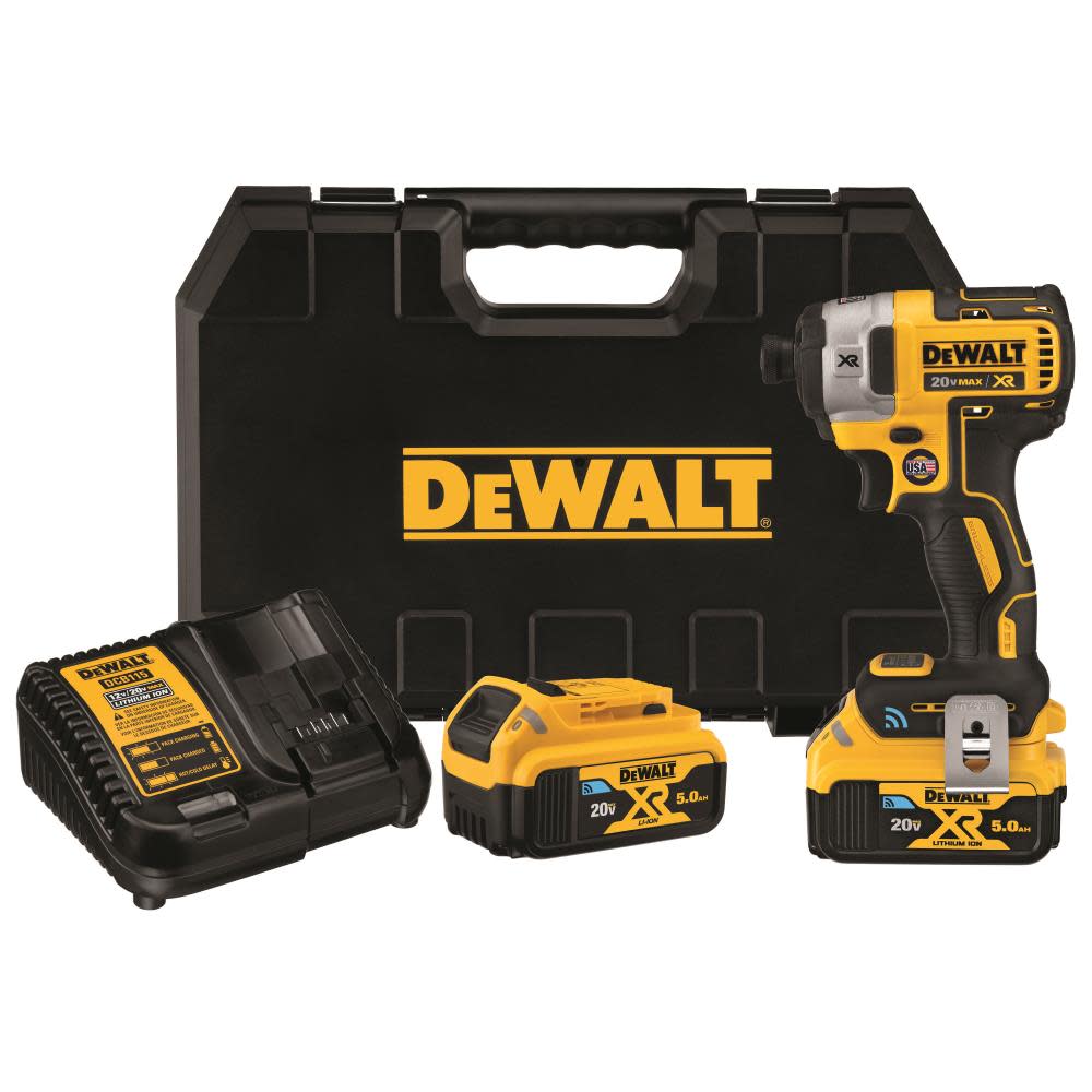 DEWALT 20V MAX* XR® Brushless Tool Connect™ Impact Driver Kit (w/ Tool Connect™ Batteries)