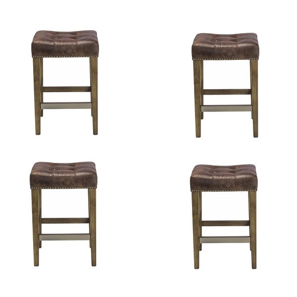 Elise Brown Stool (Set of 4)