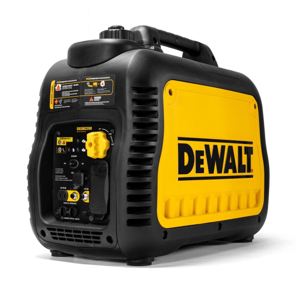 DEWALT DXGNI2200 Inverter Generator 2200Watt Carbon Monoxide Detection PMC172200 from DEWALT