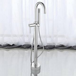 Glacier Bay Milly 1-Handle Freestanding Roman Tub Faucet with Hand Shower in Chrome Milly