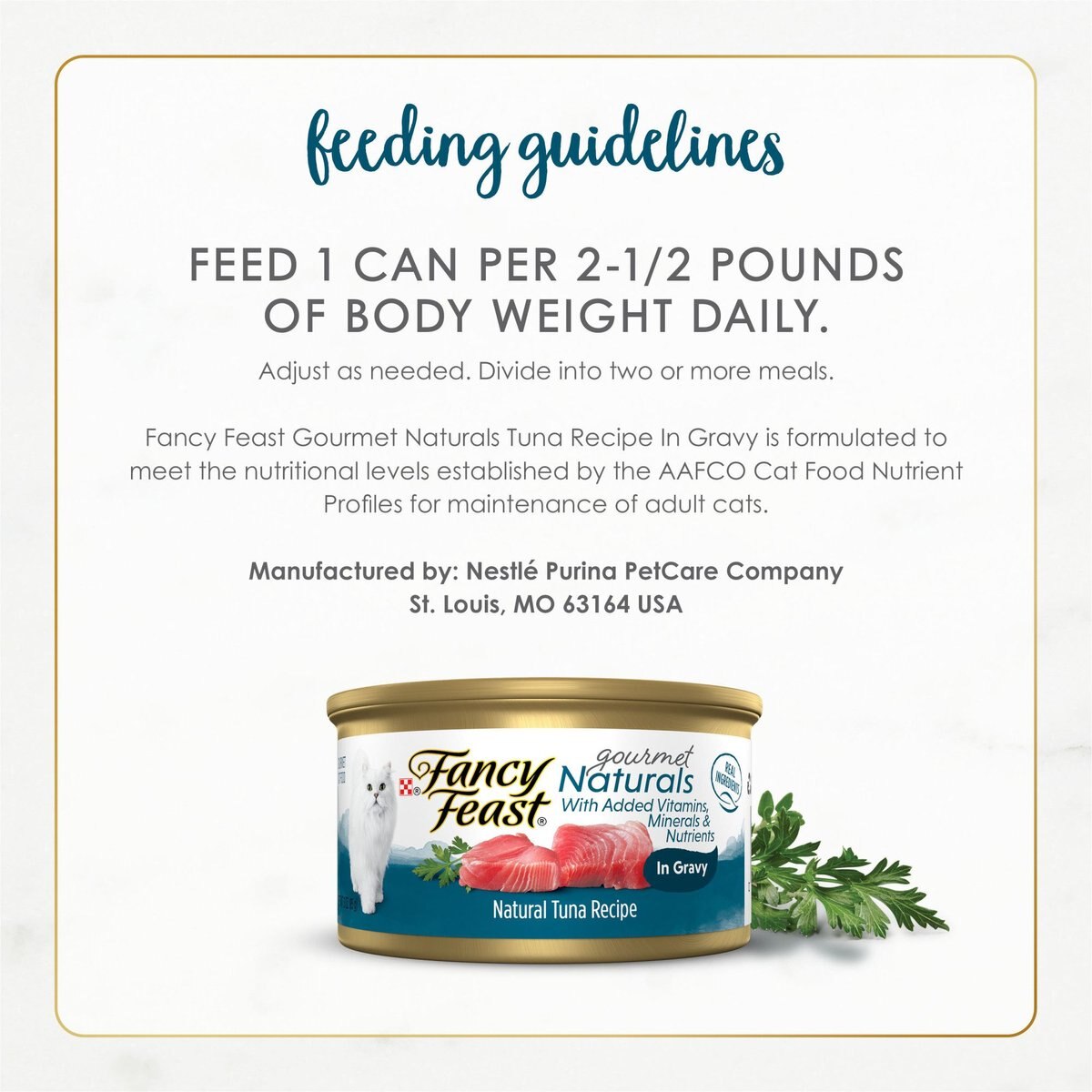 Fancy Feast Gourmet Naturals Tuna Recipe in Gravy Canned Cat Food