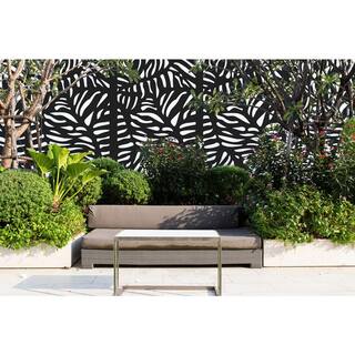 DESIGN VU Bahama 6 ft. x 3 ft. Charcoal Recycled Polymer Decorative Screen Panel Wall Decor and Privacy Panel DVU3604C